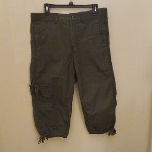 Eddie Bauer Army Green Cargo Capri Pants
